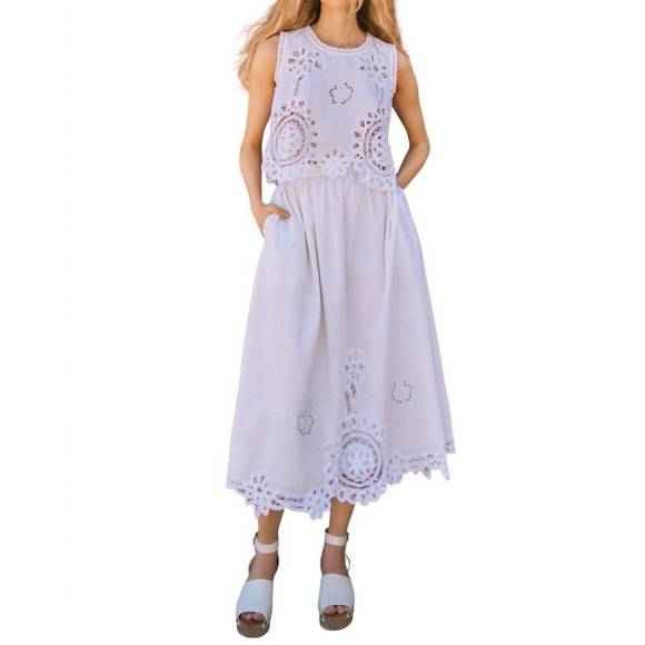 NEW HUNTER BELL corrine skirt in white